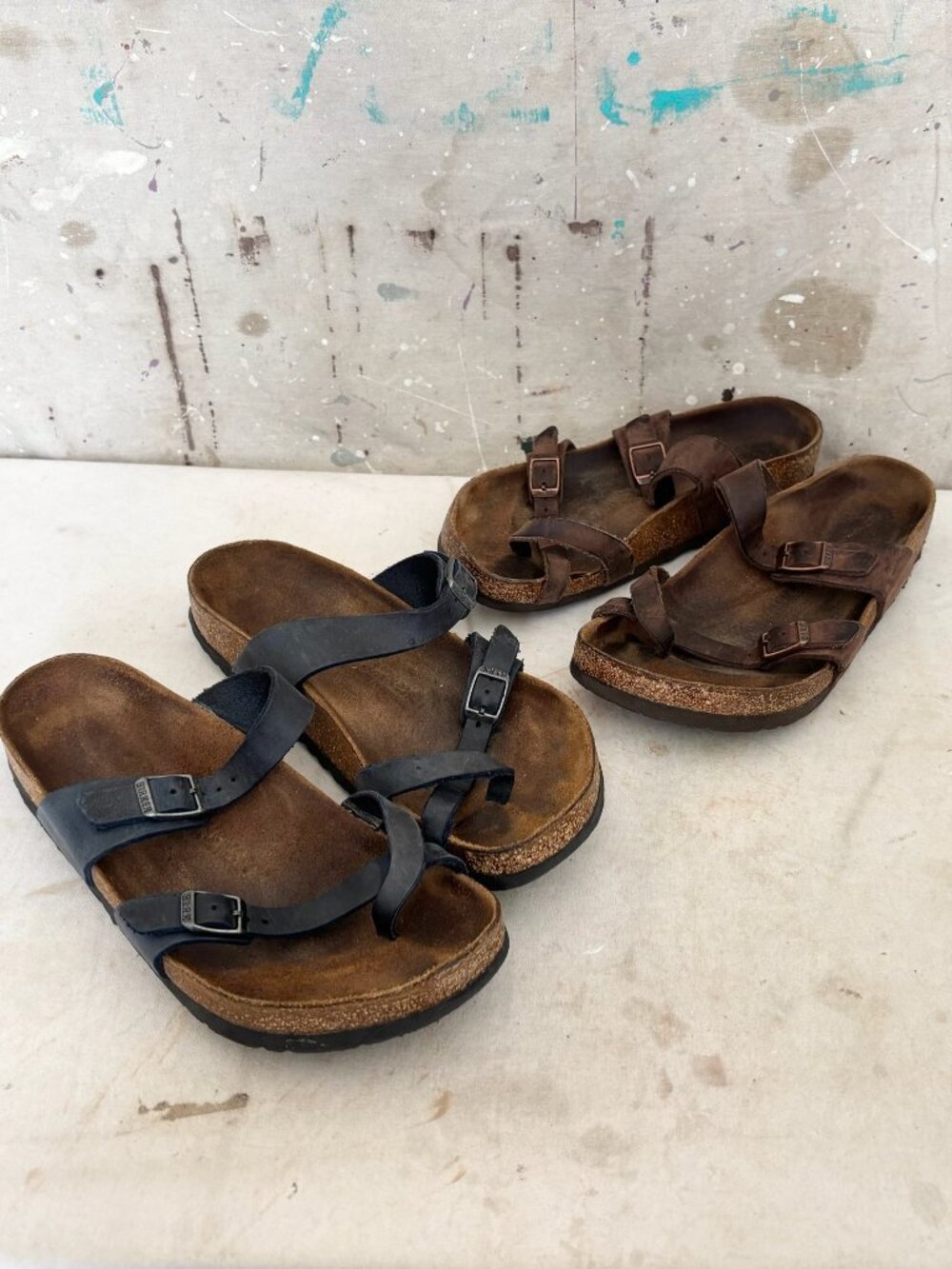 Bundle of Two Birkenstock Mayari Leather Sandals
